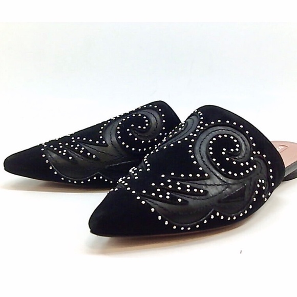 BCBGMAXAZRIA Nola Studded Pointed Toe Mule Sandal Flat Heel Fashionable Shoe 7.5 - Picture 6 of 7